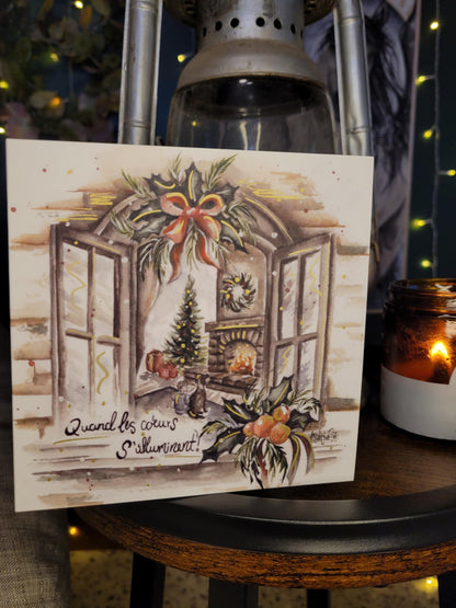 Carte de souhaits - Quand les coeurs s'illuminent